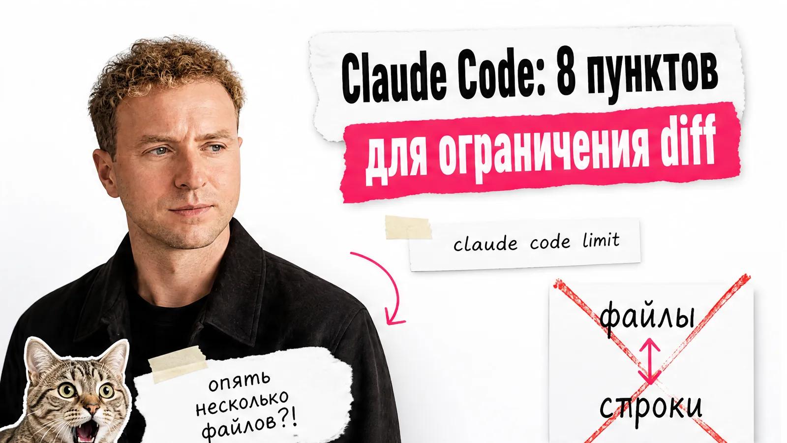 Автор с приложенного фото показывает большой diff, а шокированный кот смотрит на список изменённых файлов.