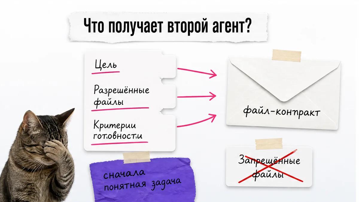 Кот прикрывает морду лапой рядом с карточками файла-контракта.