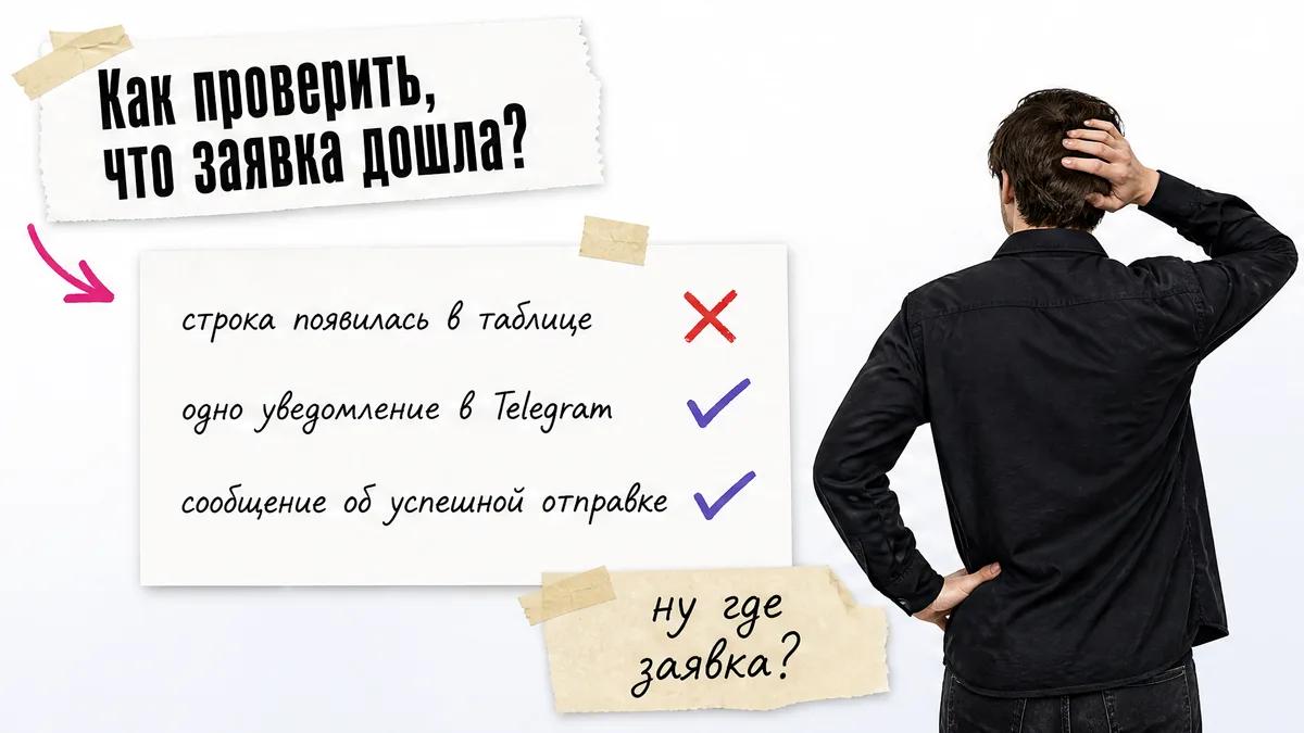 Безымянный человек прикрывает лицо рядом с тремя карточками проверки заявки.